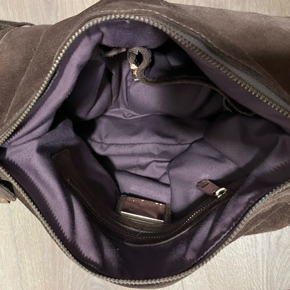 Brown Suede Crossbody Bag - Picture 5 of 8